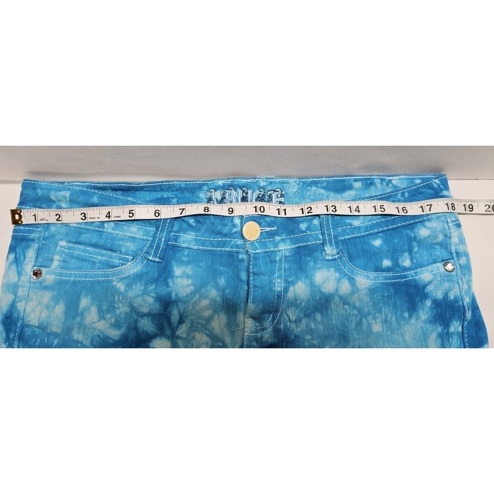 Truce Blue Tie Dye Denim Shorts - Picture 4 of 6